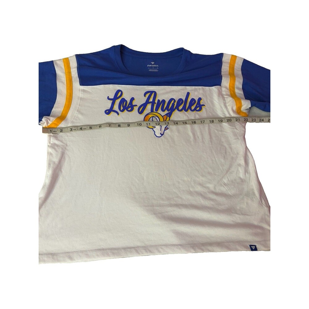 Fanatics Los Angeles Rams Women’s T-Shirt Large Colorblock NFL Football - Picture 5 of 7